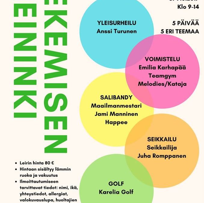 Tekemisen Meininki -kesäleiri 5.-9.6.2017