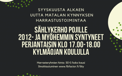 Poikien sählykerho alkaa syyskuussa