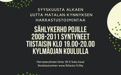 20008-2011 syntyneille pojille oma sählykerho