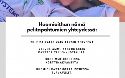 Päivitetyt toimintaohjeet katsojille FB Factorin otteluihin