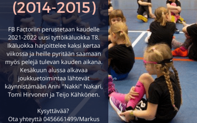 Factoriin perustetaan uusi ikäluokka T8 2014-2015 syntyneille tytöille. Tähän ikäluokkaan jos mihin otetaan avosylin vastaan kaikki uudet tyttösäbäilijät 🤩
