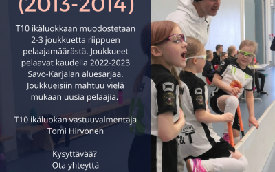 T10 ikäluokkaan mahtuu mukaan uusia pelaajia