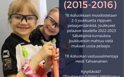 Aloita uusi harrastus T8 joukkueessa