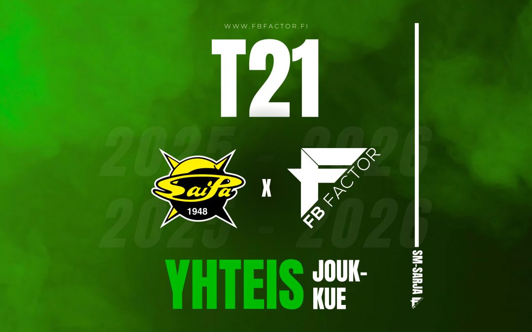 SaiPa SB ja FB Factor yhteistyöllä T21 SM-sarjaan